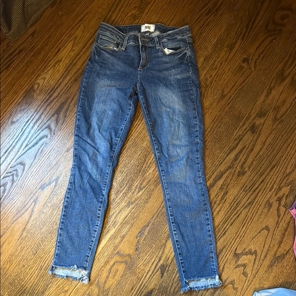Paige Dark Blue Skinny Jeans